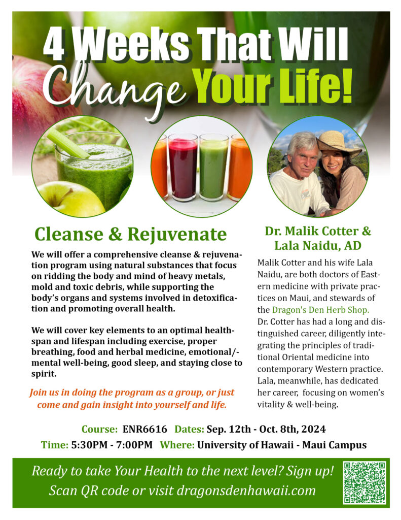 Cleanse Class flyer Autumn 2024